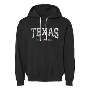 Texas  Texas State Flag Distressed Garment-Dyed Fleece Hoodie