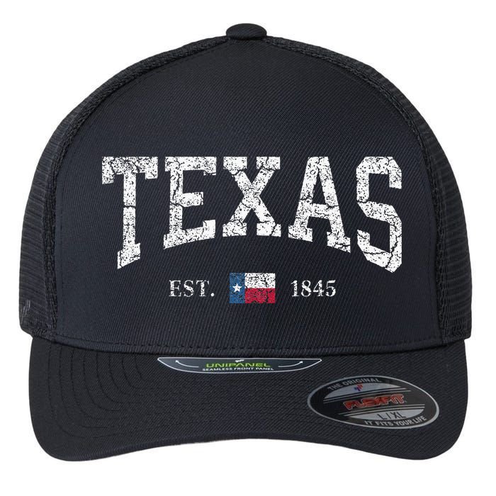 Texas  Texas State Flag Distressed Flexfit Unipanel Trucker Cap