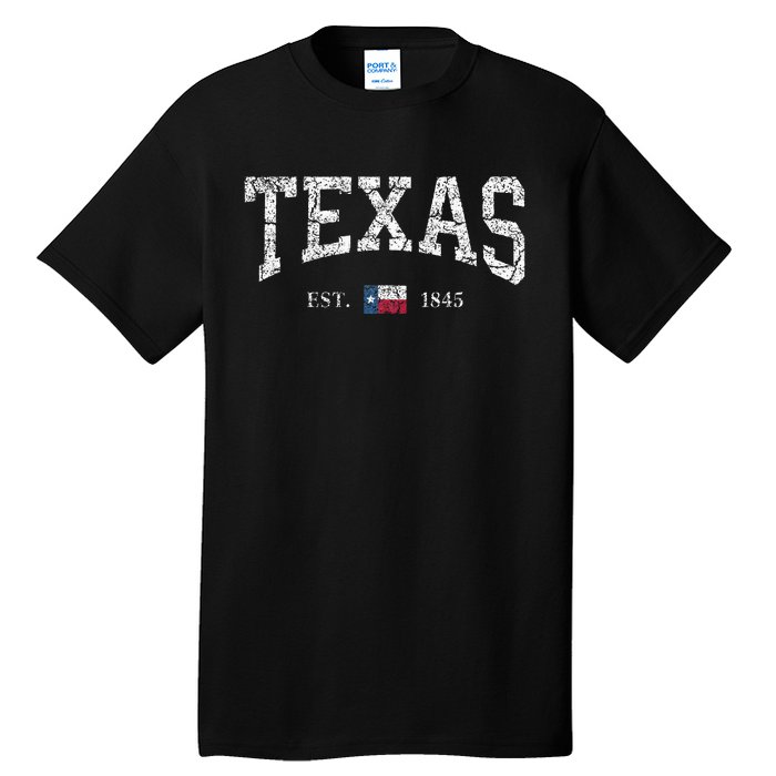 Texas  Texas State Flag Distressed Tall T-Shirt