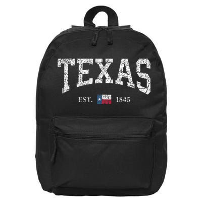 Texas  Texas State Flag Distressed 16 in Basic Backpack