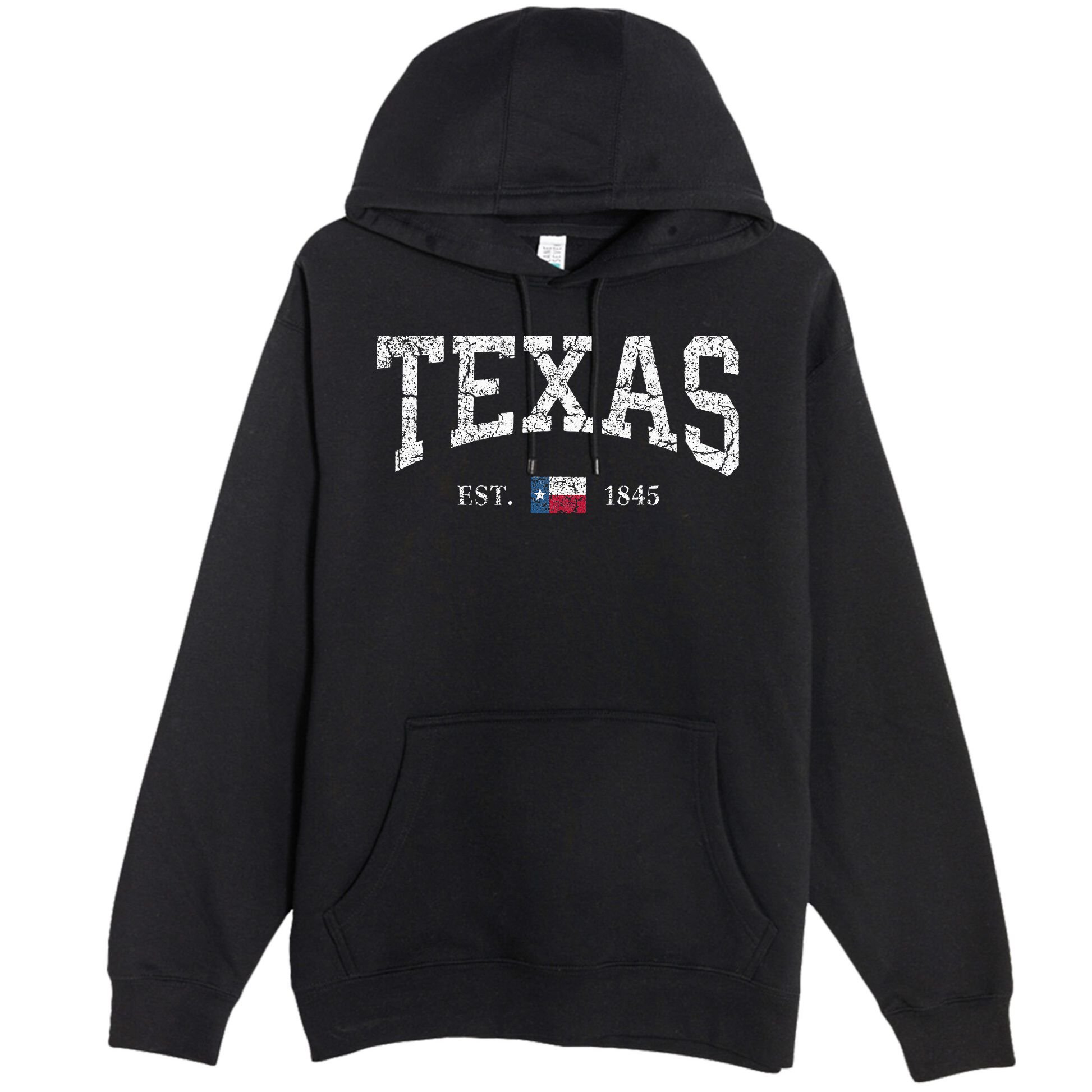Texas  Texas State Flag Distressed Premium Pullover Hoodie