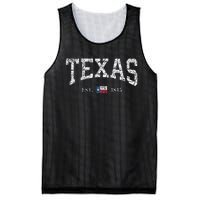 Texas  Texas State Flag Distressed Mesh Reversible Basketball Jersey Tank