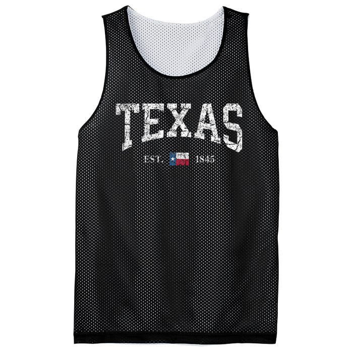 Texas  Texas State Flag Distressed Mesh Reversible Basketball Jersey Tank