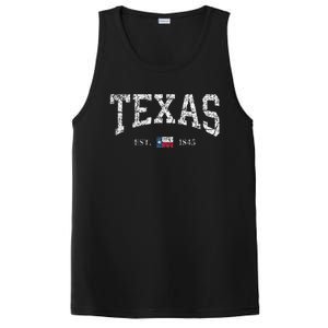 Texas  Texas State Flag Distressed PosiCharge Competitor Tank