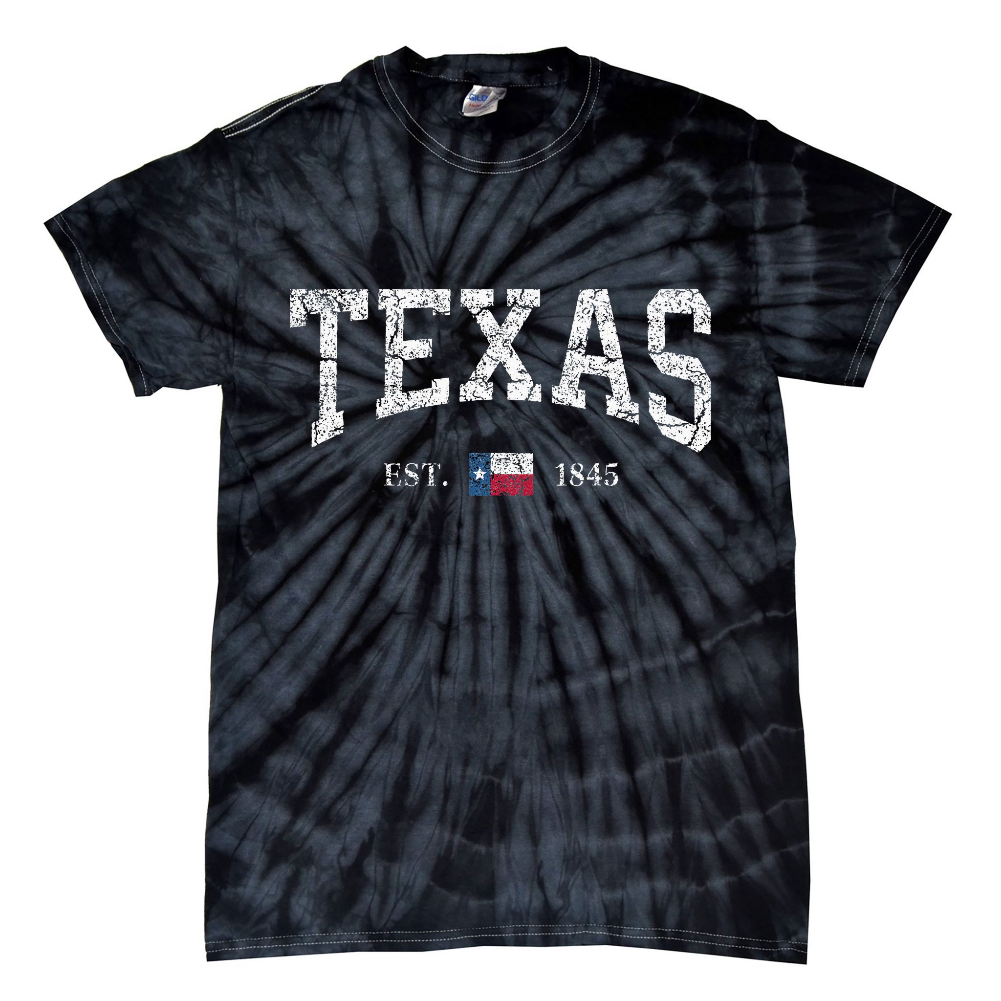 Texas  Texas State Flag Distressed Tie-Dye T-Shirt