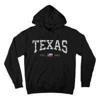 Texas  Texas State Flag Distressed Tall Hoodie