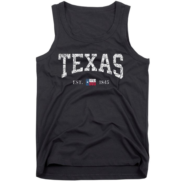 Texas  Texas State Flag Distressed Tank Top