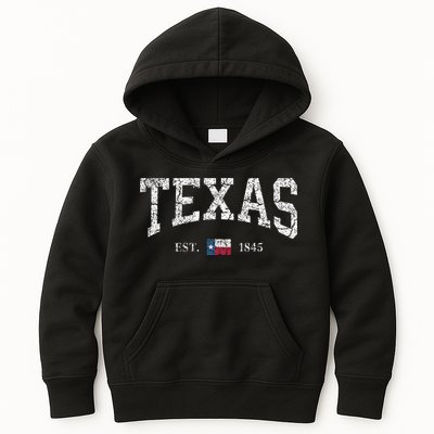 Texas  Texas State Flag Distressed Kids Hoodie