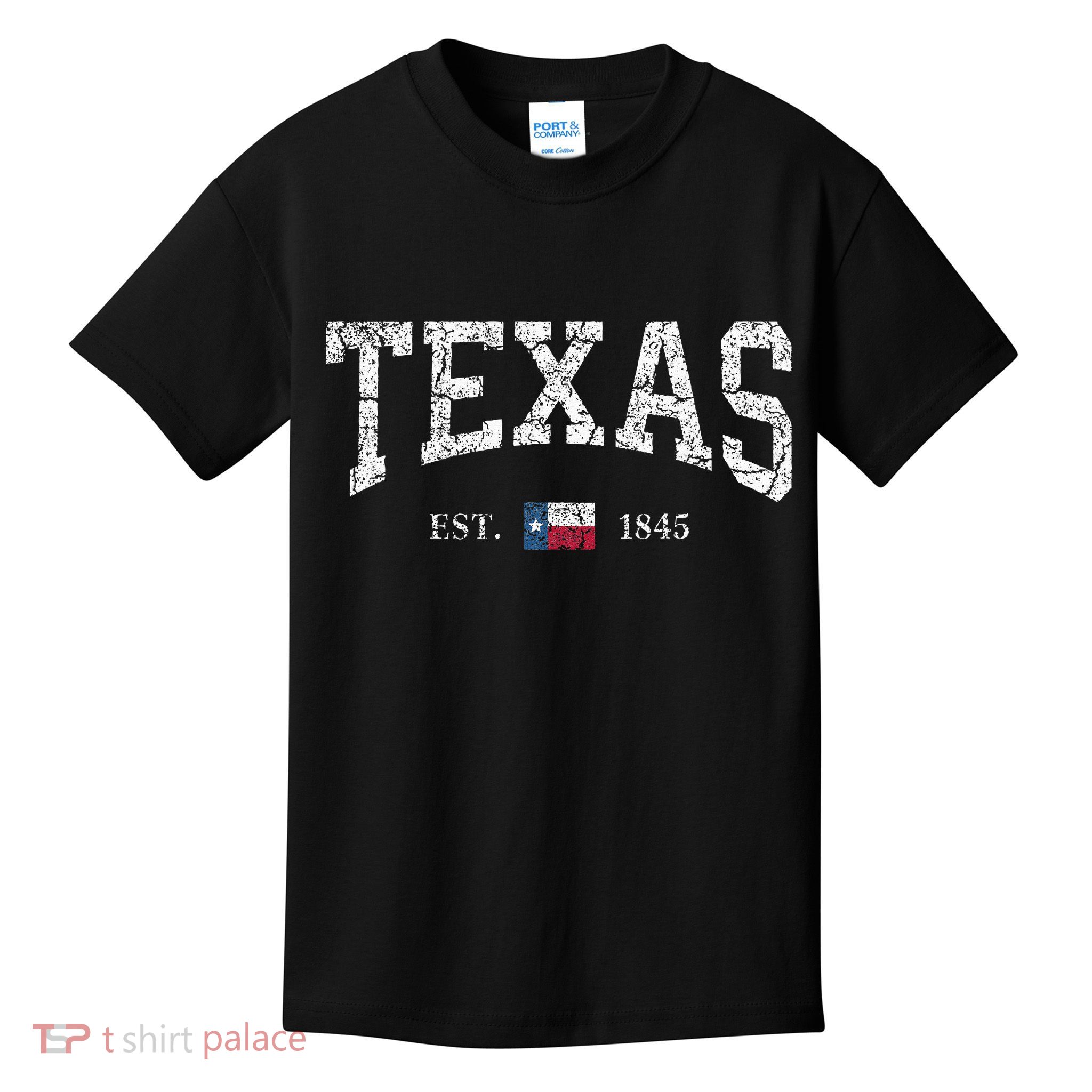 Texas  Texas State Flag Distressed Kids T-Shirt