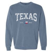 Texas  Texas State Flag Distressed Garment-Dyed Sweatshirt