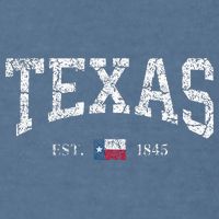 Texas  Texas State Flag Distressed Garment-Dyed Sweatshirt