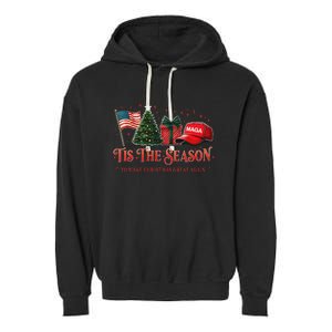 Tis The Season Trump Maga 2024 Garment-Dyed Fleece Hoodie