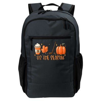 Tis The Season Hockey Latte Leaves Hello Pumpkin Halloween Gift Daily Commute Backpack