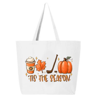 Tis The Season Hockey Latte Leaves Hello Pumpkin Halloween Gift 25L Jumbo Tote