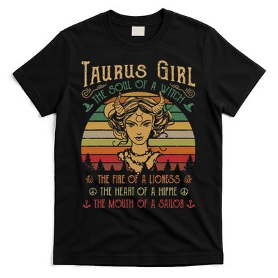 Taurus The Soul of a Witch The fire of a Lioness Hippie T-Shirt