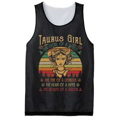 Taurus The Soul of a Witch The fire of a Lioness Hippie Mesh Reversible Basketball Jersey Tank