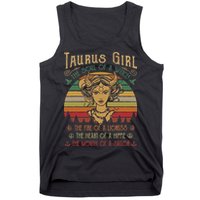 Taurus The Soul of a Witch The fire of a Lioness Hippie Tank Top