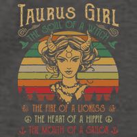 Taurus The Soul of a Witch The fire of a Lioness Hippie Vector Backpack