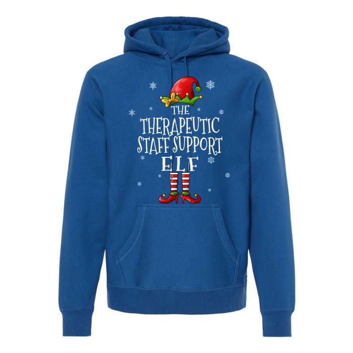 The Therapeutic Staff Support Elf Squad Matching Christmas Great Gift Premium Hoodie