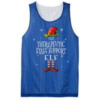 The Therapeutic Staff Support Elf Squad Matching Christmas Great Gift Mesh Reversible Basketball Jersey Tank