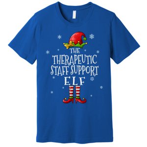 The Therapeutic Staff Support Elf Squad Matching Christmas Great Gift Premium T-Shirt