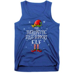 The Therapeutic Staff Support Elf Squad Matching Christmas Great Gift Tank Top