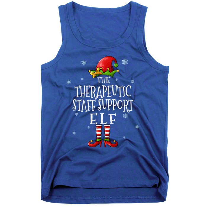 The Therapeutic Staff Support Elf Squad Matching Christmas Great Gift Tank Top