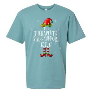 The Therapeutic Staff Support Elf Squad Matching Christmas Great Gift Sueded Cloud Jersey T-Shirt