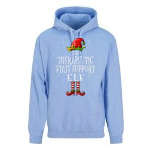 The Therapeutic Staff Support Elf Squad Matching Christmas Great Gift Unisex Surf Hoodie