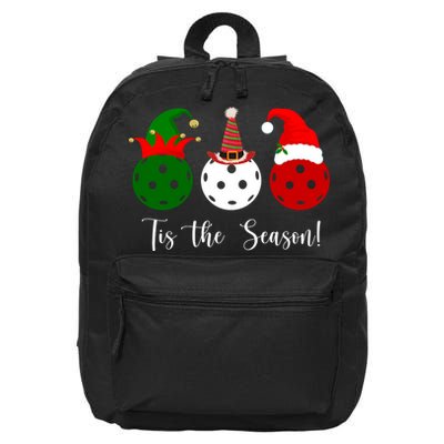 Tis The Season Pickleball Christmas Festive 16 in Basic Backpack