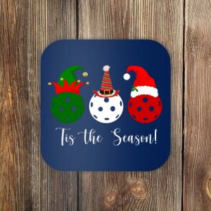 Tis The Season Pickleball Christmas Festive Coaster