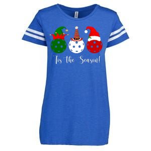 Tis The Season Pickleball Christmas Festive Enza Ladies Jersey Football T-Shirt