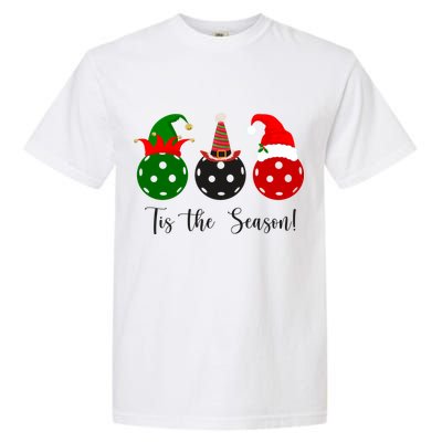 Tis The Season Pickleball Christmas Festive Garment-Dyed Heavyweight T-Shirt