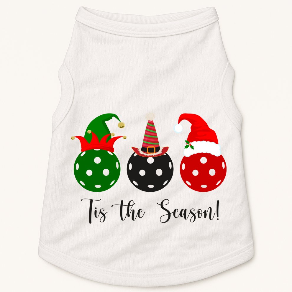 Tis The Season Pickleball Christmas Festive Doggie Tank