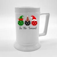 Tis The Season Pickleball Christmas Festive Beer Stein