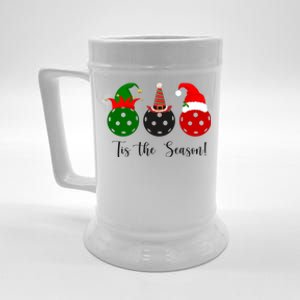 Tis The Season Pickleball Christmas Festive Beer Stein