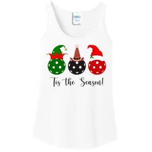 Tis The Season Pickleball Christmas Festive Ladies Essential Tank