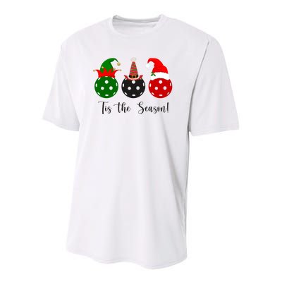 Tis The Season Pickleball Christmas Festive Youth Performance Sprint T-Shirt