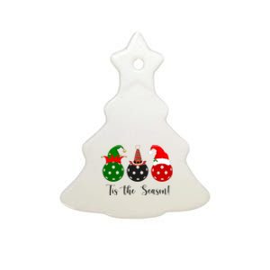 Tis The Season Pickleball Christmas Festive Ceramic Tree Ornament