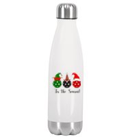 Tis The Season Pickleball Christmas Festive Stainless Steel Insulated Water Bottle