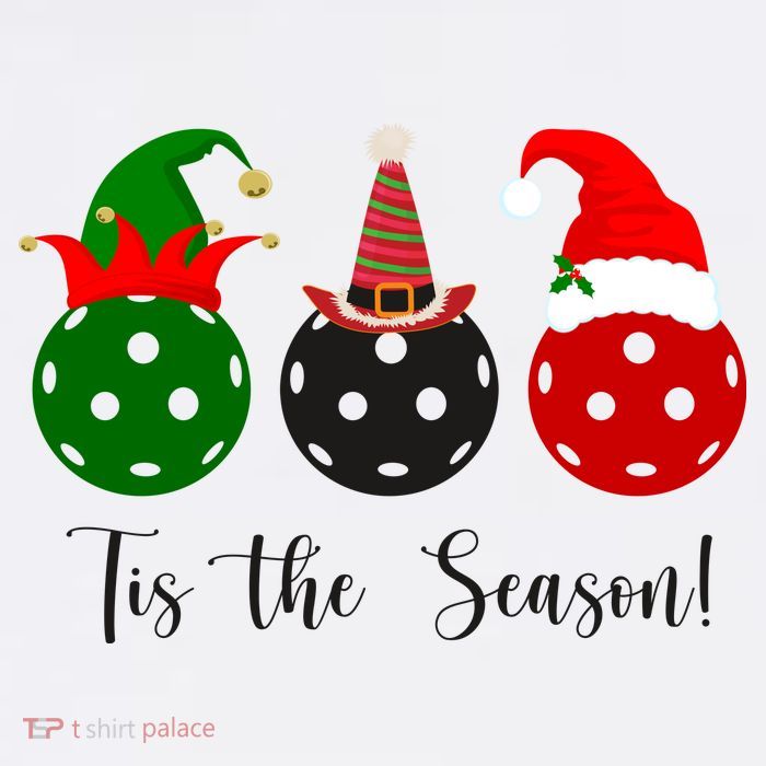 Tis The Season Pickleball Christmas Festive Premium T-Shirt