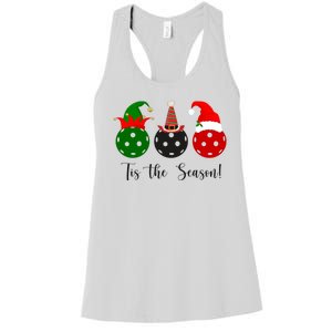 Tis The Season Pickleball Christmas Festive Women's Racerback Tank