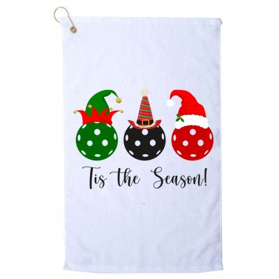 Tis The Season Pickleball Christmas Festive Golf Towel