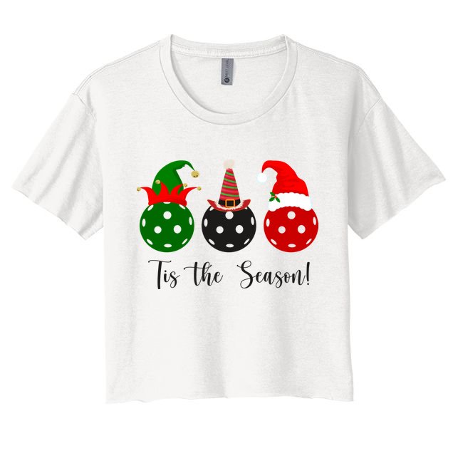 Tis The Season Pickleball Christmas Festive Crop Top
