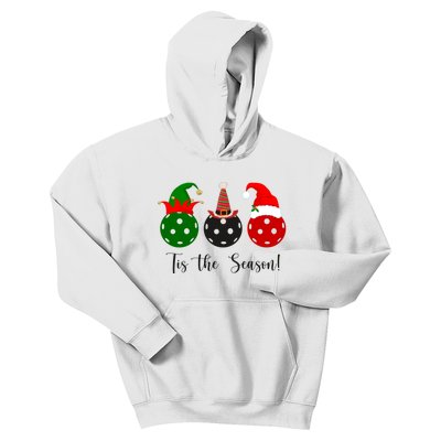 Tis The Season Pickleball Christmas Festive Kids Hoodie