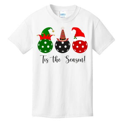 Tis The Season Pickleball Christmas Festive Kids T-Shirt