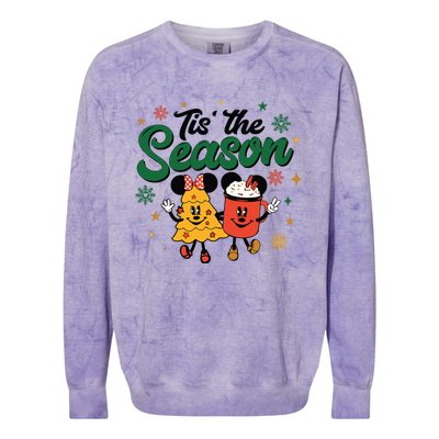 Tis The Season Christmas Holiday Hot Cocoa Mouse Mice Colorblast Crewneck Sweatshirt