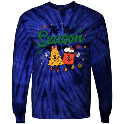 Tis The Season Christmas Holiday Hot Cocoa Mouse Mice Tie-Dye Long Sleeve Shirt