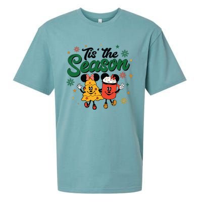 Tis The Season Christmas Holiday Hot Cocoa Mouse Mice Sueded Cloud Jersey T-Shirt