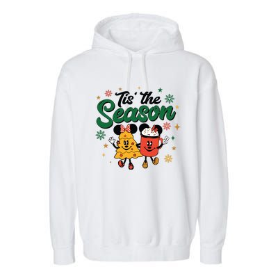 Tis The Season Christmas Holiday Hot Cocoa Mouse Mice Garment-Dyed Fleece Hoodie